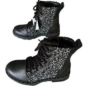 Sorel Women's Lennox Lace Up Waterproof Leather Ankle Booties Black Size 5.5